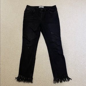 Free People Great Heights Frayed Skinny Jeans